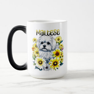 Maltese Watercolor Ai Art for Dog Owners Color Morph Mug