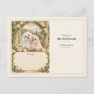 Maltese Wedding Guest Book Wishes Postcard