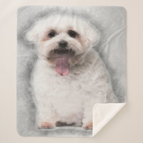 Maltese with tongue out 5 Blanket  Unique Gift