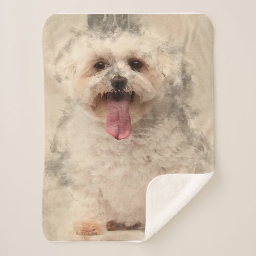 Maltese with tongue out 5 Blanket  Unique Gift Id