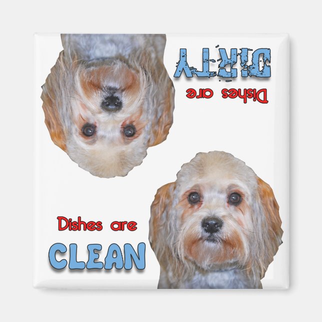 Maltese Yorkie Mix Dog Lovers Dishwasher Magnet (Front)