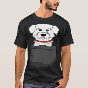 Malteser Mama Dad Dog in Bag T-Shirt