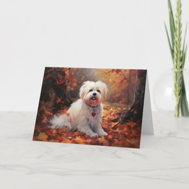 Malti Tzu in Autumn Leaves Fall Inspire Card (Front)
