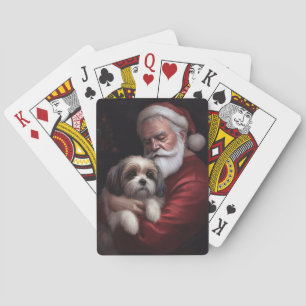 Malti Tzu With Santa Claus Festive Christmas Poker Cards