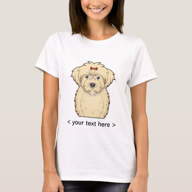 Maltipoo Cartoon Personalized T-Shirt (Front)