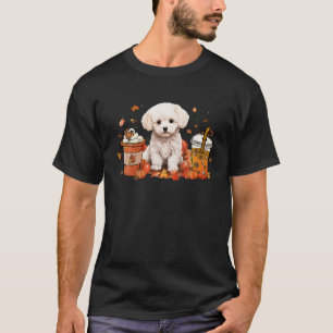 Maltipoo Coffee Warm Cozy Fall Autumn Vibes T-Shirt