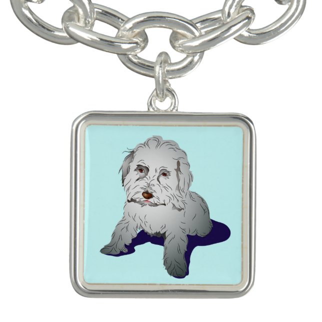 Maltipoo Cute Puppy Charm Bracelet (Design)