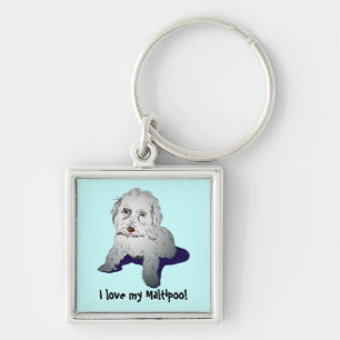 Maltipoo Cute Puppy Keychain