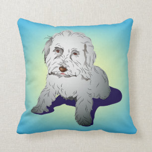 Maltipoo Cute Puppy Throw Pillow