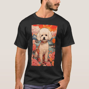 Maltipoo Dog Aesthetic Japanese Ukiyo e 2 T-Shirt
