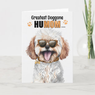 Maltipoo Dog Best HuMOM Ever Mother's Day Holiday Card