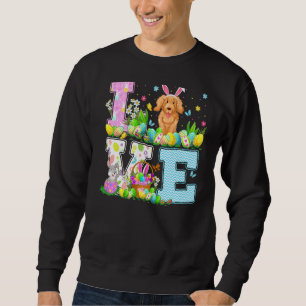 Maltipoo Dog Easter Egg Hunt Funny Love Maltipoo E Sweatshirt