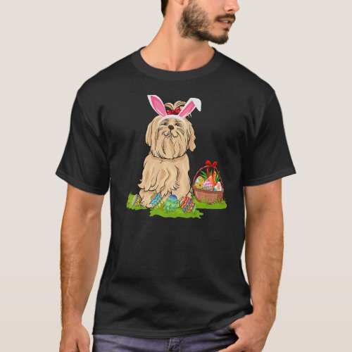 Maltipoo Dog Easter Egg Hunting Bunny Maltipoo Eas T_Shirt