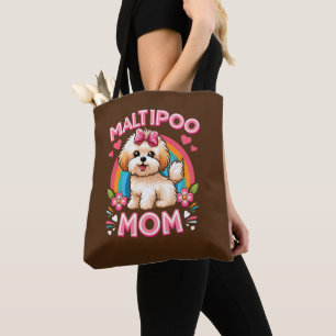 Maltipoo Dog Mom For Maltipoo Dog Owner Mama Mum Tote Bag
