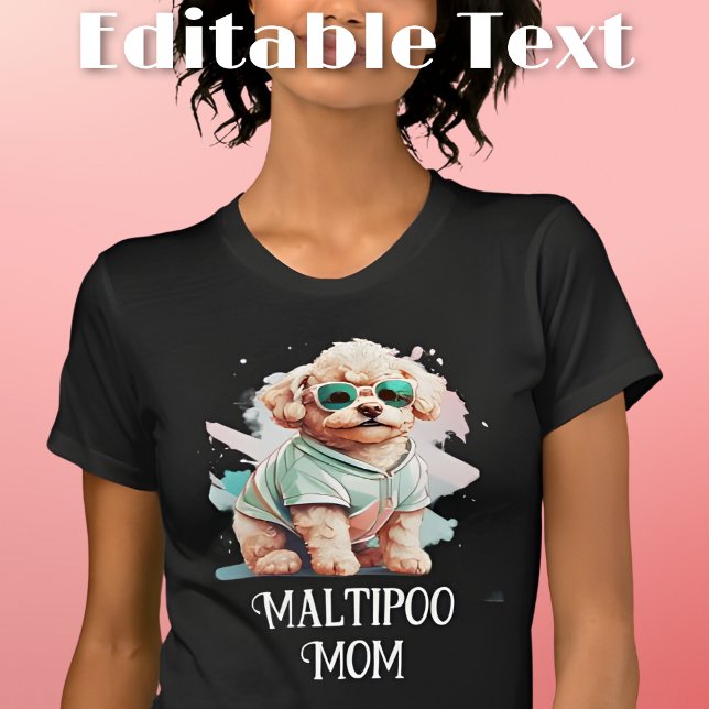 Maltipoo Dog Mom Sunglasses T-Shirt (Creator Uploaded)