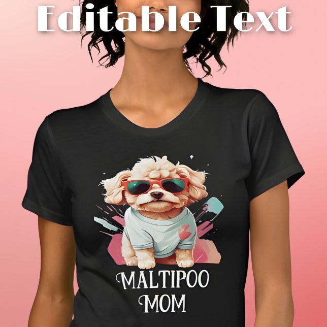 Maltipoo Dog Mom Sunglasses T-Shirt (Creator Uploaded)