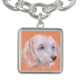 Maltipoo Dog Pastel Art Bracelet