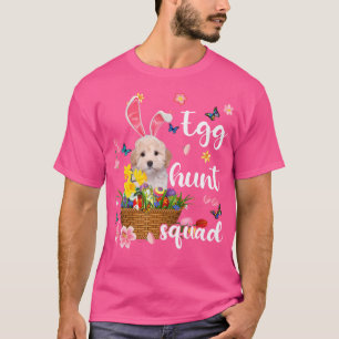 Maltipoo Happy Easter Day Easter Colorful Egg Hunt T-Shirt