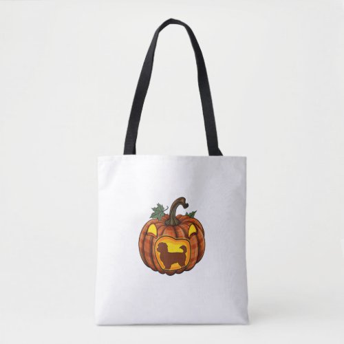 Maltipoo Inside Carved Pumpkin Halloween Owner Kid Tote Bag