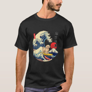 Maltipoo Japanese Kanagawa Wave Surf Loyal Dog T-Shirt