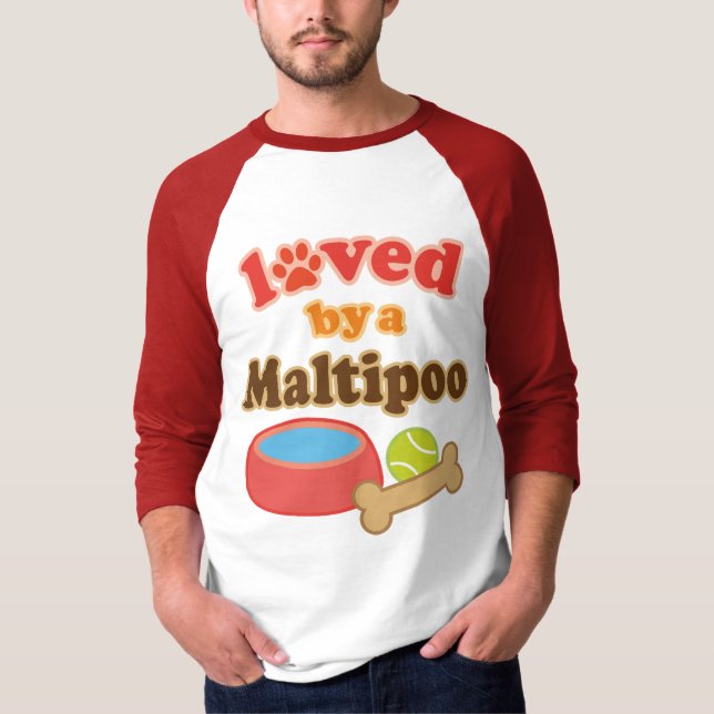 maltipoo loved by T-Shirt (Front)