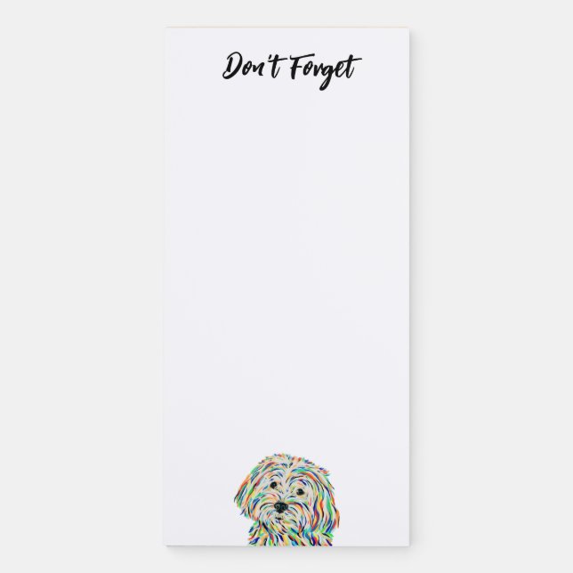 Maltipoo Magnetic Notepad (Front)