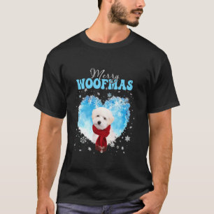 Maltipoo Merry Woofmas Christmas Heart Winter Orna T-Shirt