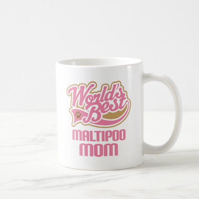 Maltipoo Mom Dog Breed Gift Coffee Mug (Right)