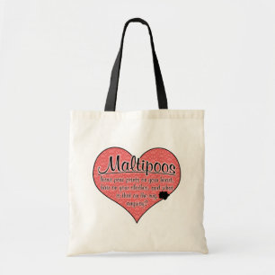 Maltipoo Paw Prints Dog Humor Tote Bag
