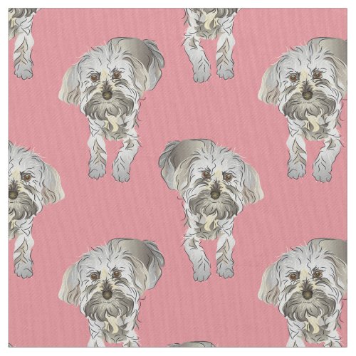 Maltipoo Puppy Pattern Fabric