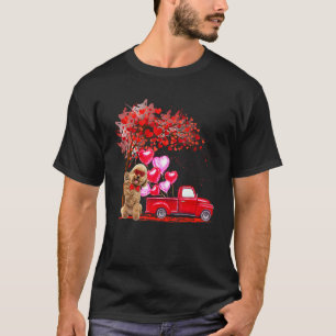 Maltipoo Sunglasses Hearts Tree Pickup Truck Coup T-Shirt