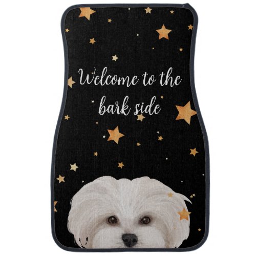 Maltipoo Welcome to the Bark Side Funny Dog  Car Floor Mat