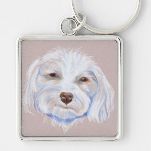 Maltipoo with an Attitude Keychain