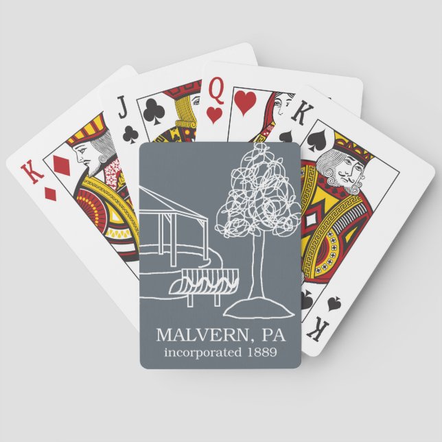Malvern PA - Burke Park playing cards (Back)