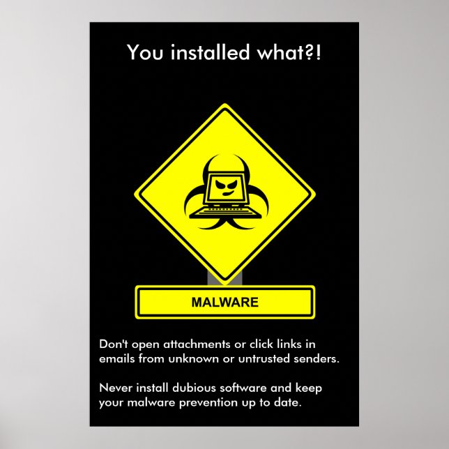 Malware Security Awareness Poster (Front)