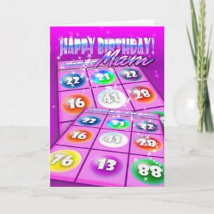 Mam Bingo Crazy Birthday Card