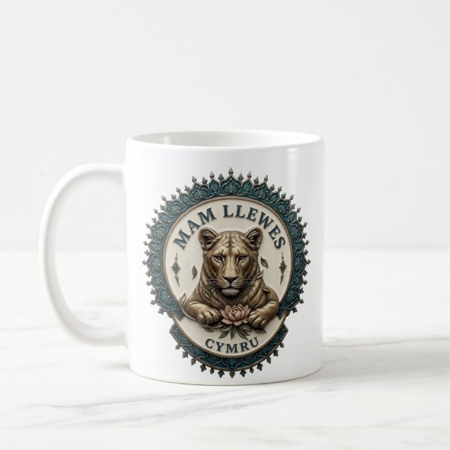 Mam Llewes. Lloegr Coffee Mug (Left)