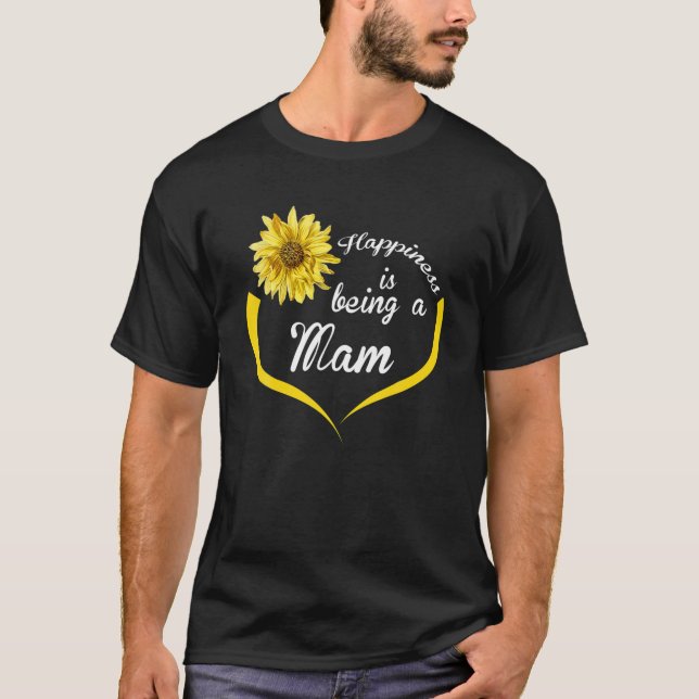Mam Mam Gift: Happiness Is Being A Mam Mam T-Shirt (Front)