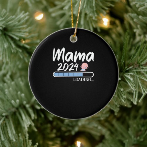 Mama 2024 Loading Werdende Mama Geschenk Muttertag Ceramic Ornament