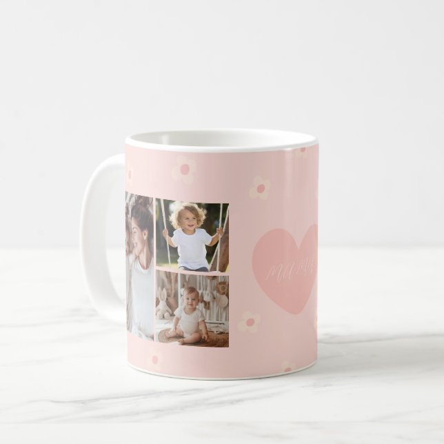 Mama 6 Photo Personalized Mother's Day Coffee Mug (Front Left)