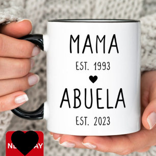 Mama Abuela Established Years Personalized Mug
