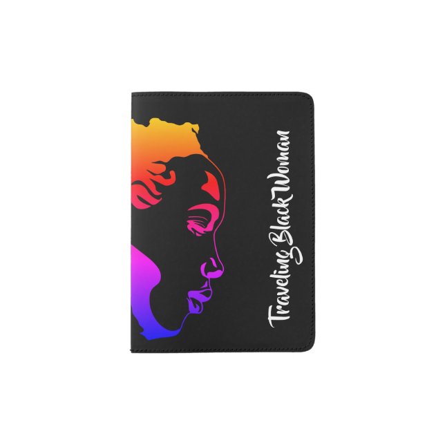 Mama Africa Passport Holder - Black (Front)