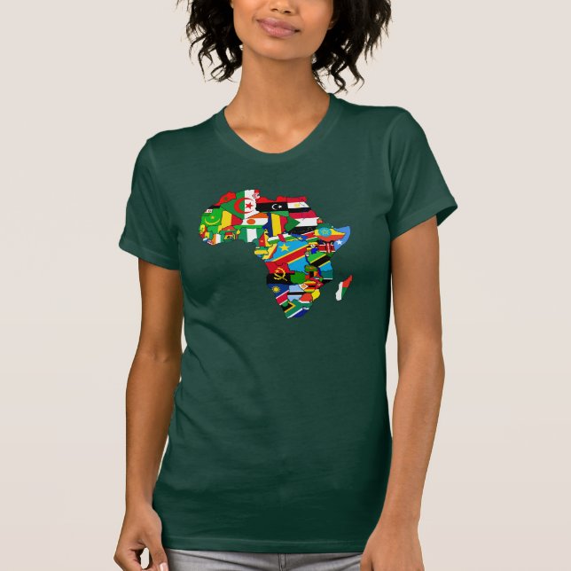 Mama Africa womens flag map of Africa African gift T-Shirt (Front)