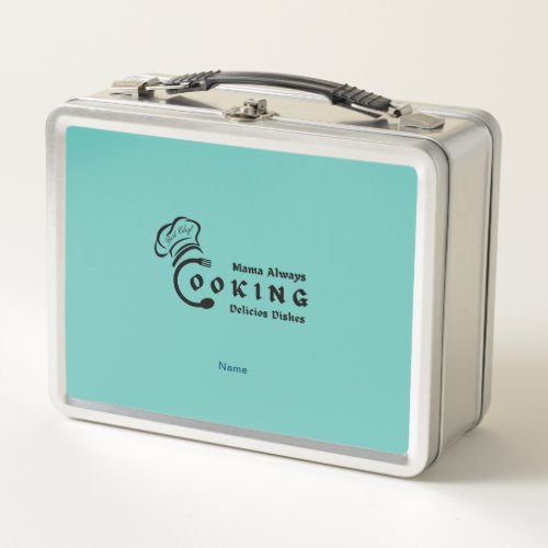 Mama Always Cooking Delicious Dishes Design Metal Lunch Box