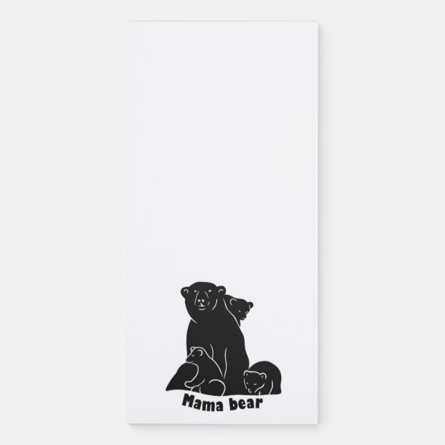 Mama and Baby Bear Magnetic Notepad (Front)