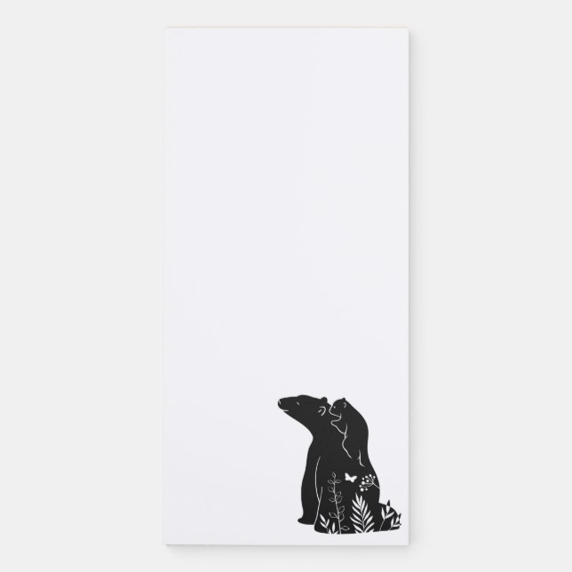 Mama and Baby Bear Magnetic Notepad (Front)