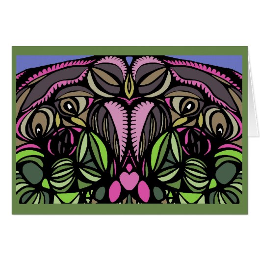 Mama and Baby Birds-Green (Front Horizontal)