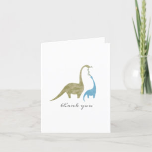 Mama and Baby Dinosaur Baby Shower Thank You Card