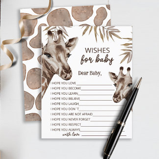 Mama and Baby Giraffe Neutral Wishes for Baby
