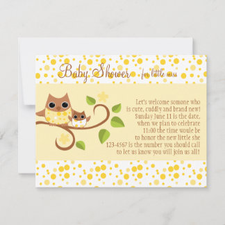 Mama and Baby Owl Invitation